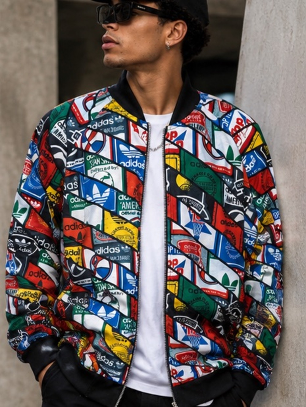Adidas Originals Superstar "Tongue Labels" Track Jacket - All Over Print 2XL - Picture 2 of 12